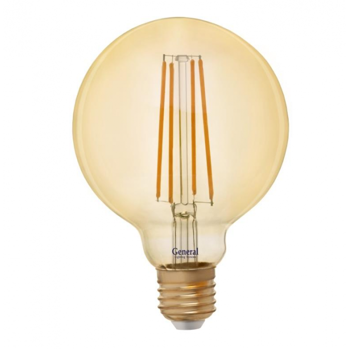 фото Светодиодная лампа Filament золотая G125 10Вт 2700K 