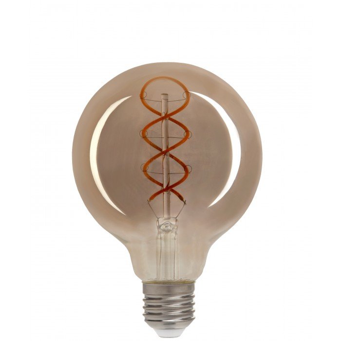 фото Светодиодная лампа Filament дымчато-серый G95 6 Вт 1800K 