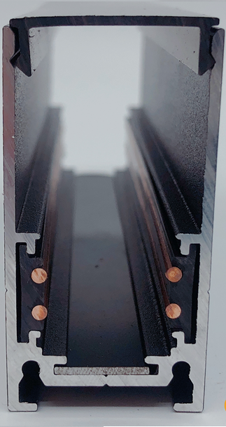 фото Накладный/подвесной магнитный шинопровод  Длина :2М черный  толщина:1.15mm 