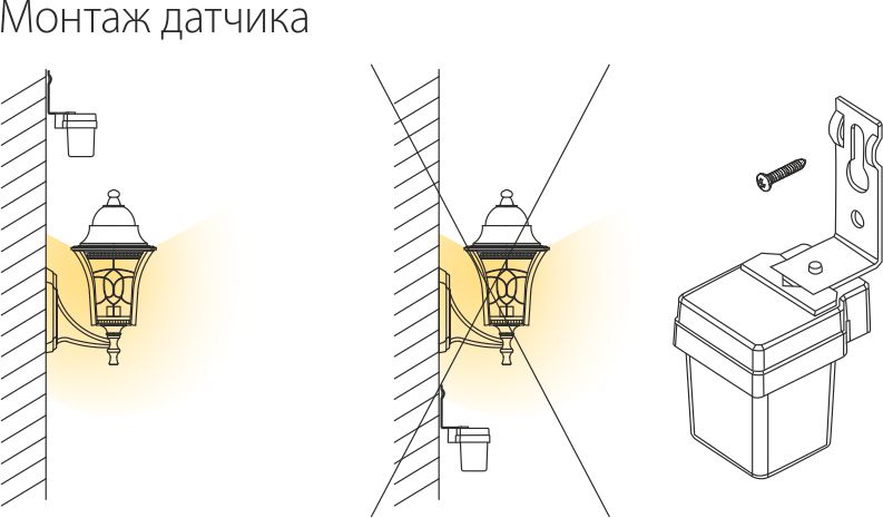 фото Датчик освещенности SNS-L-06 1200W IP44 Белый 
