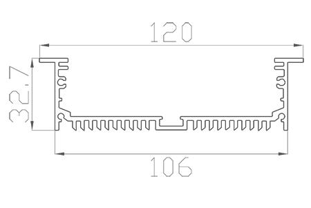 фото Профиль врезной алюминиевый LC-LPV-32120-2 Anod 
