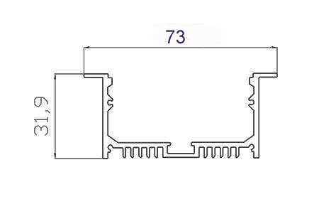 фото Профиль врезной алюминиевый LC-LPV-3273-2 Anod 